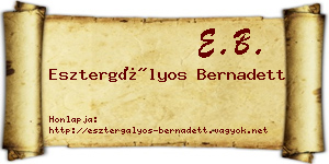 Esztergályos Bernadett névjegykártya