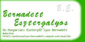 bernadett esztergalyos business card